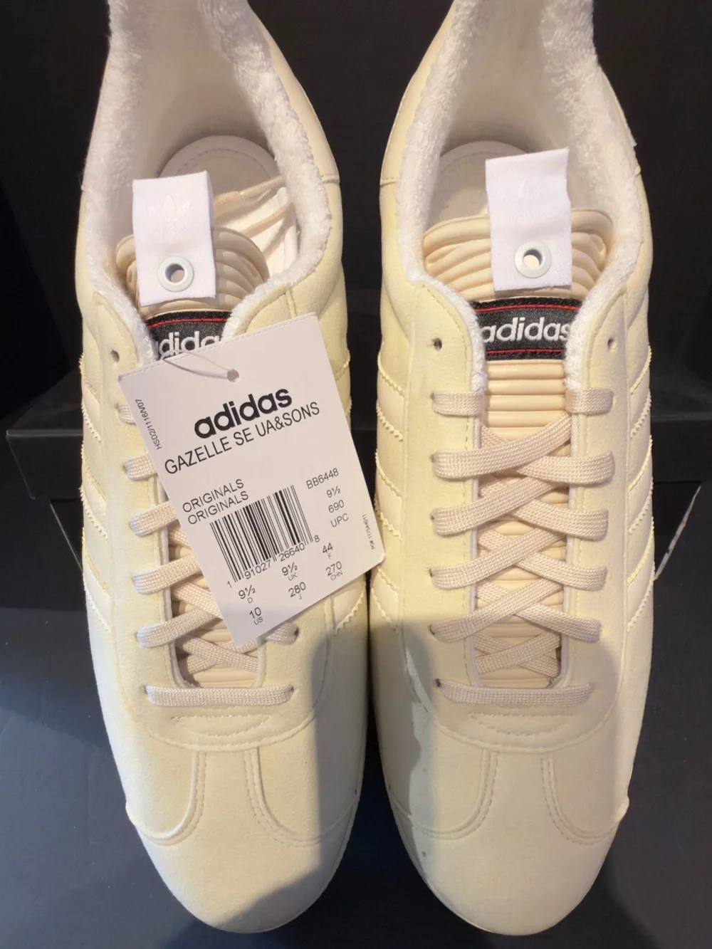 Adidas Gazelle-UA and Sons Collab Style Men's Sneakers in Cream